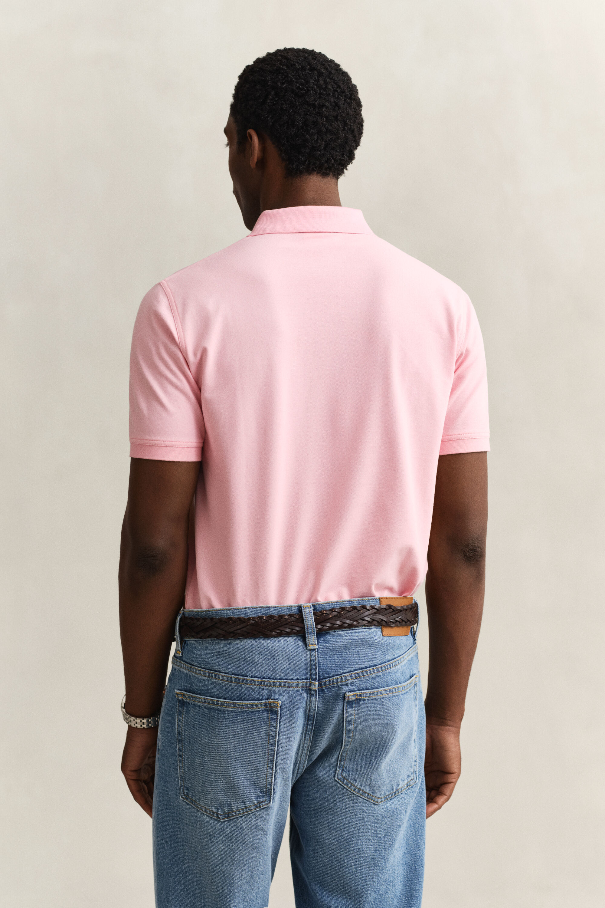 Polo em algodão piqué contrastante