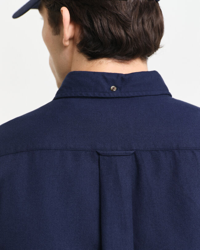 Camisa de flanela com padr&atilde;o espinha de peixe regular fit