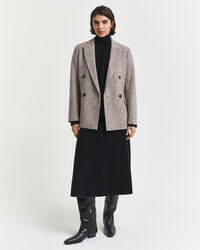 Camisola de malha com gola alta em lã extrafina