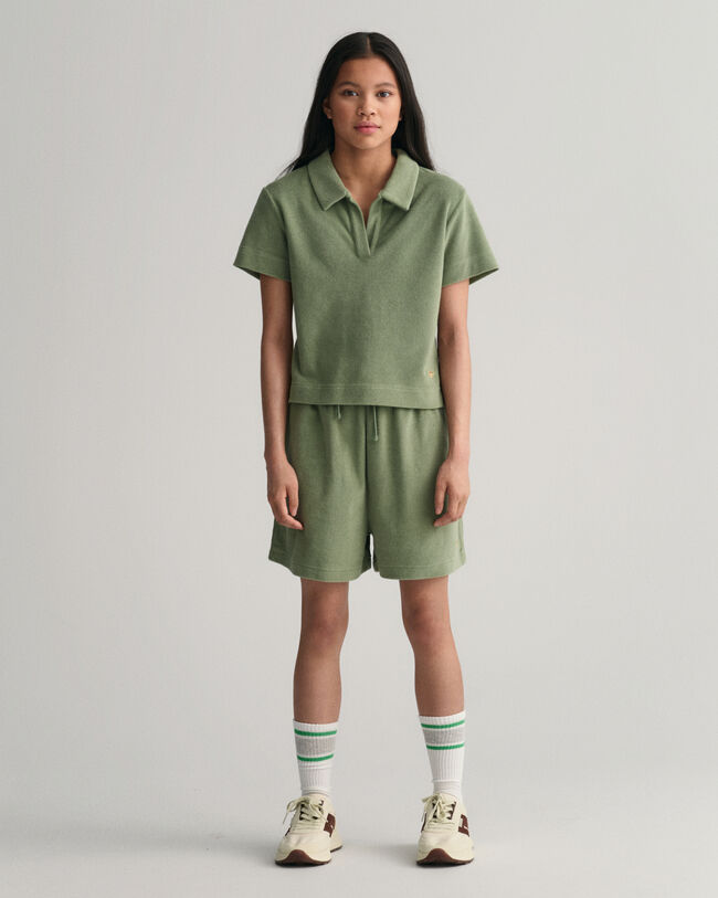 Cal&ccedil;&otilde;es com cintura subida Terry Cloth Teen Girls