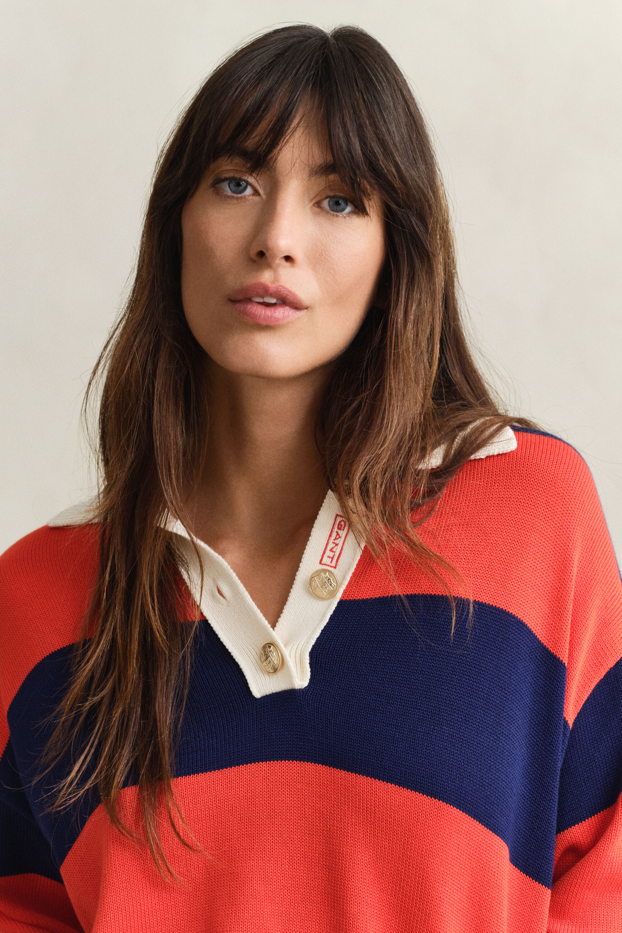 Rugger em algodão às riscas