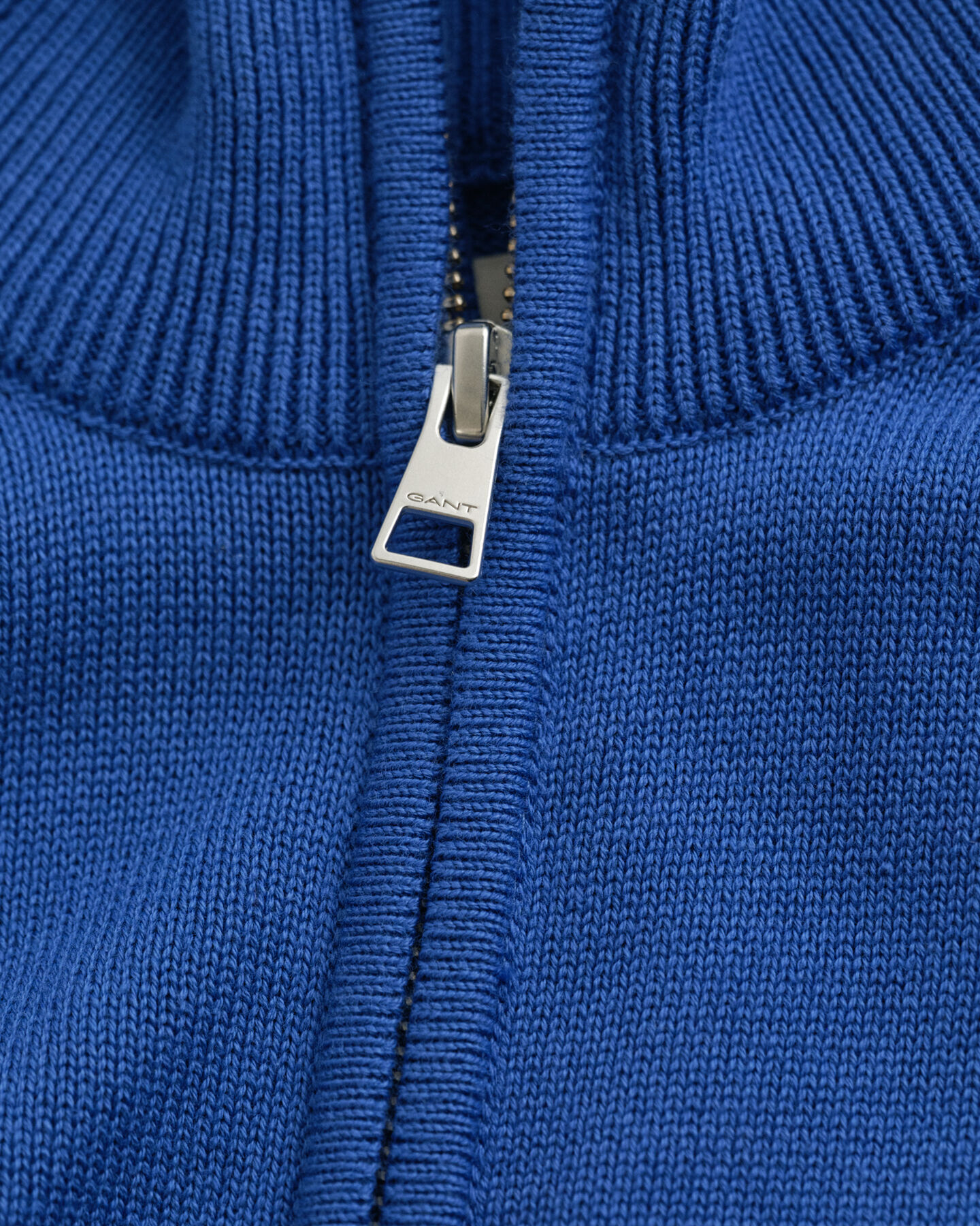 Casaco de malha com fecho de correr Casual Cotton