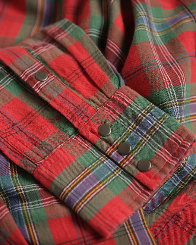 Camisa Western com padrão de xadrez Wrangler x GANT regular fit