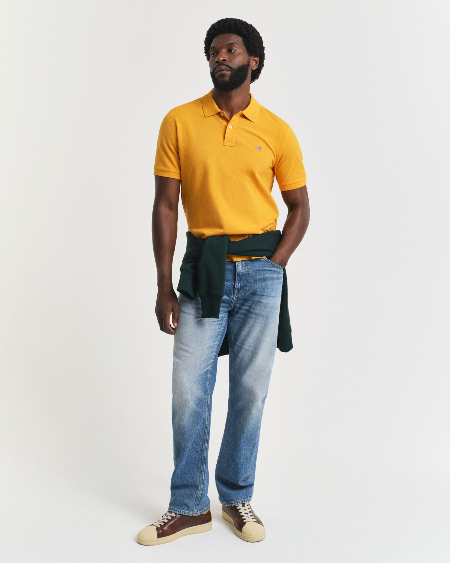 Polo em algodão piqué Shield regular fit