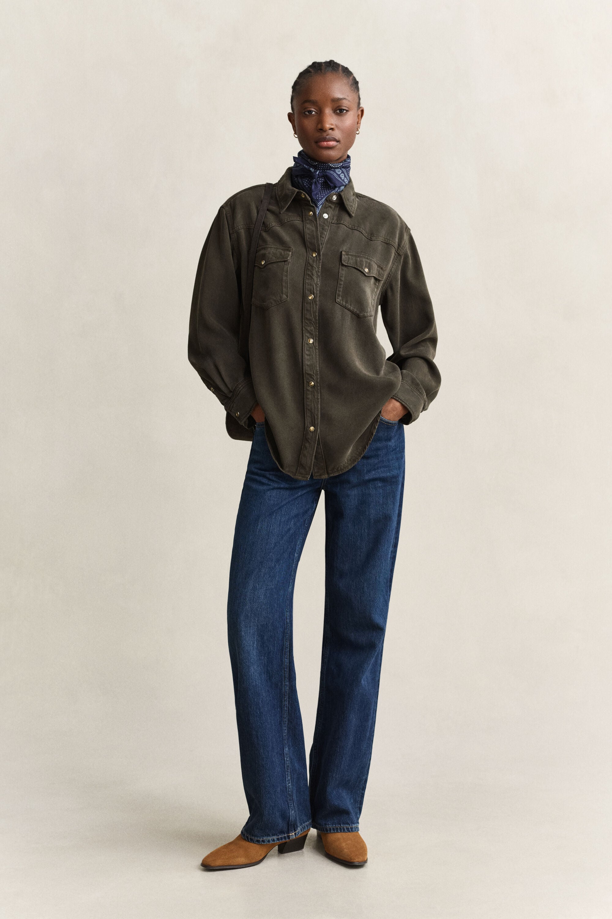 Camisa em sarja de ganga Ranger
