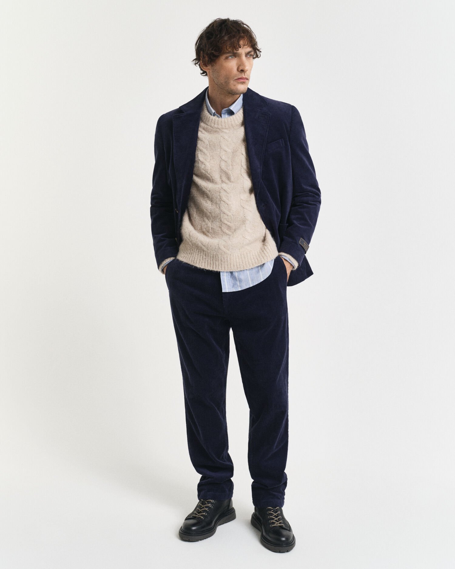 Blazer de bombazina regular fit