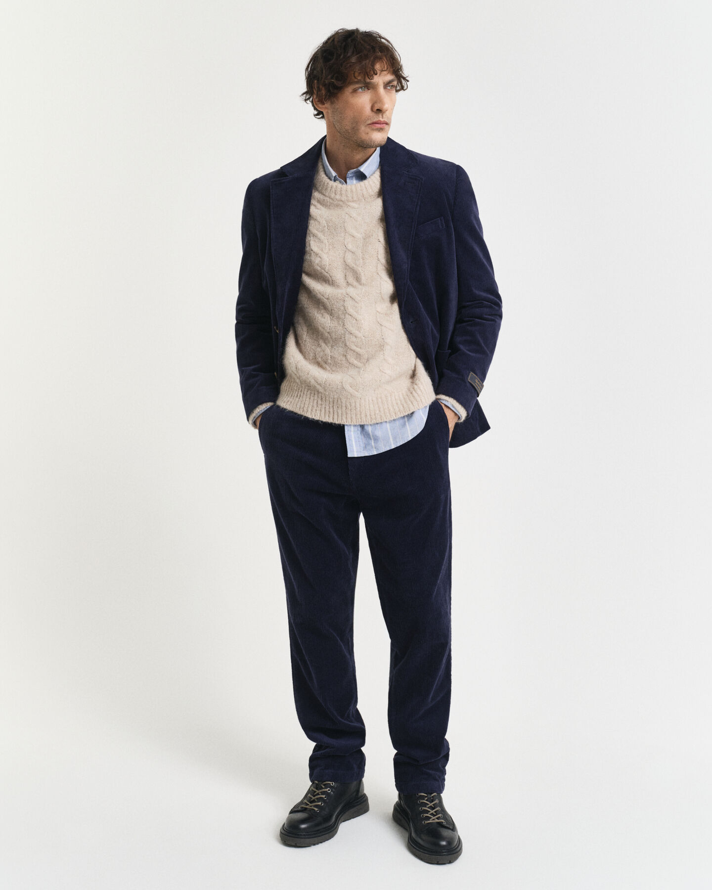 Blazer de bombazina regular fit