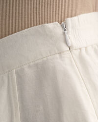 Saia de comprimento médio em linho e viscose