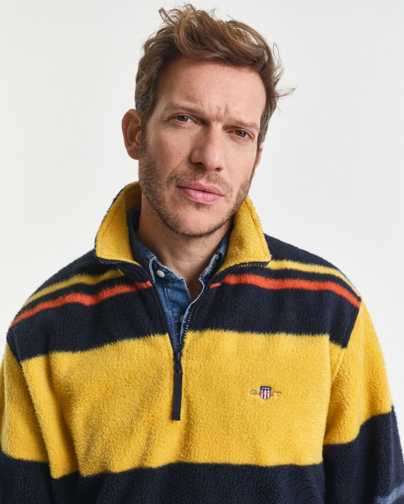 Sweatshirt polar às riscas