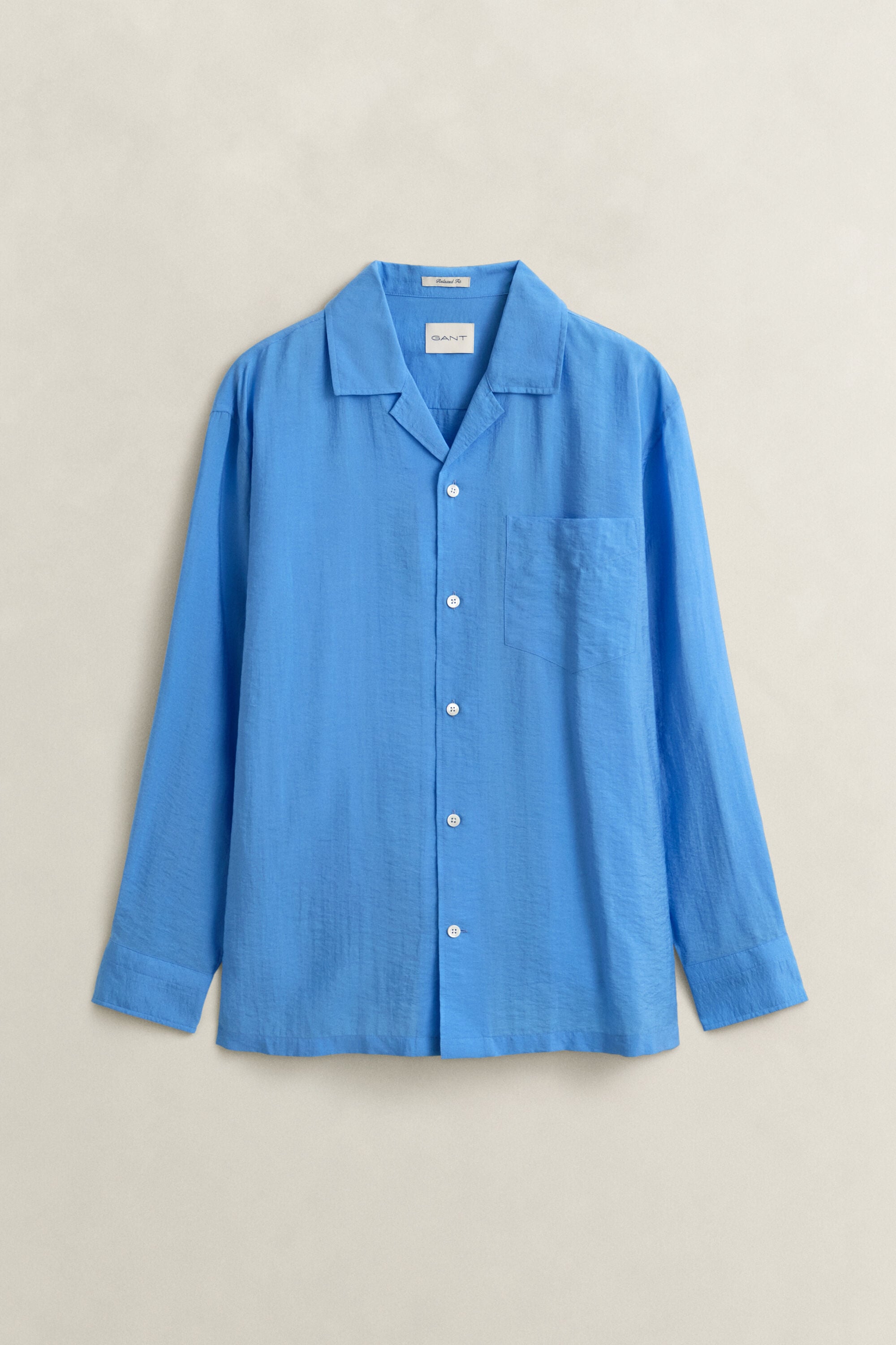 Camisa com colarinho não estruturado