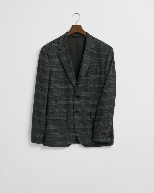 Casaco de fato com padrão de xadrez Glen slim fit