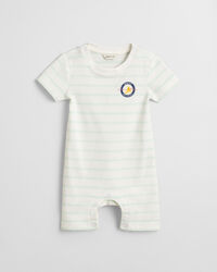 Macacão em jersey às riscas Baby