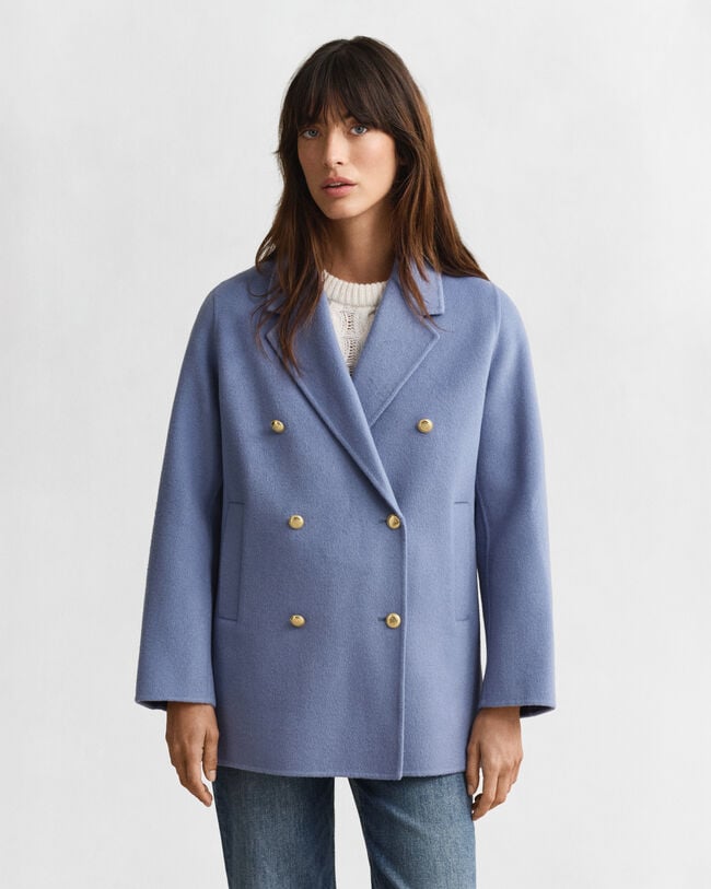 Casaco de marinheiro com detalhes cosidos à mão