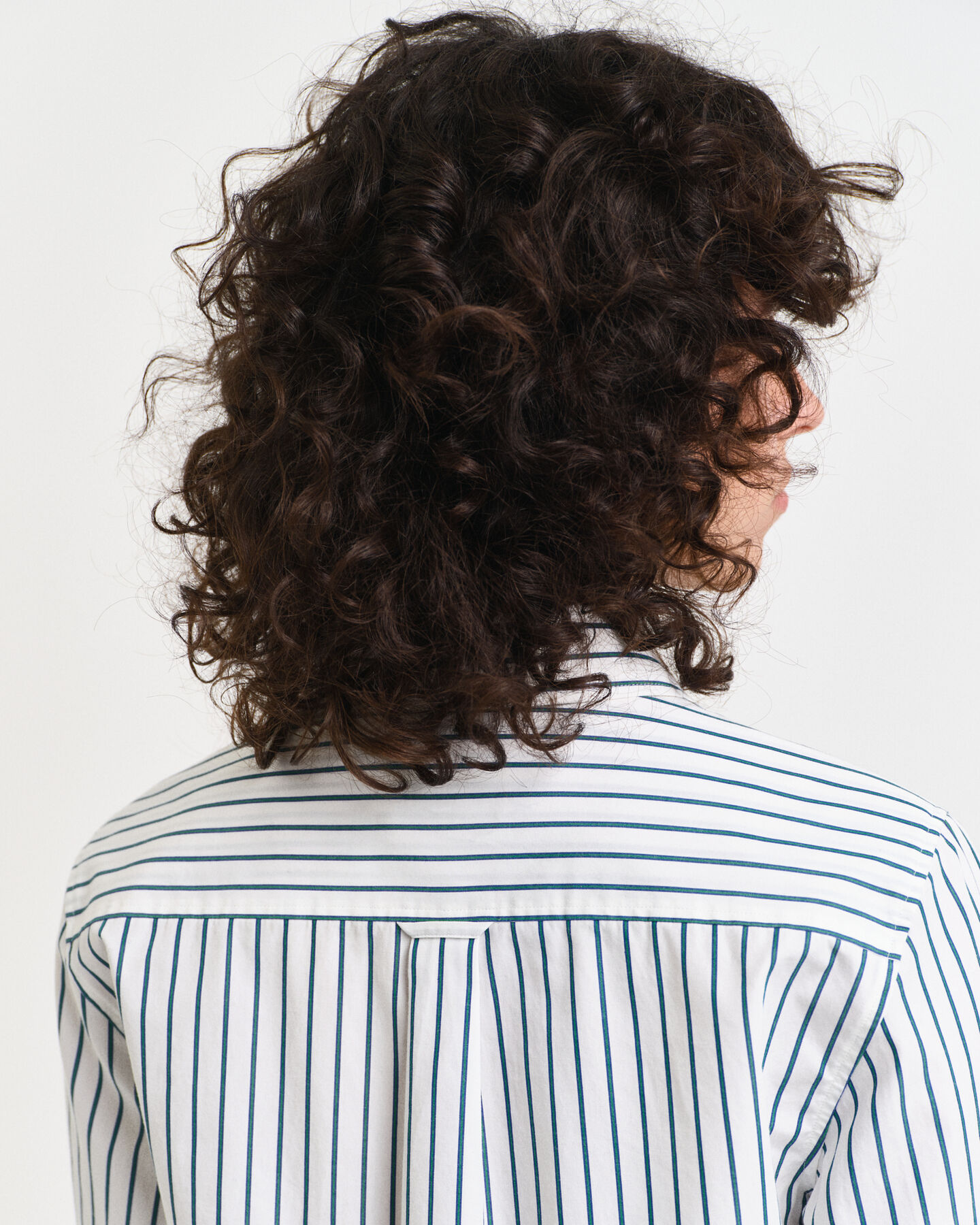 Camisa em popelina às riscas Classic regular fit