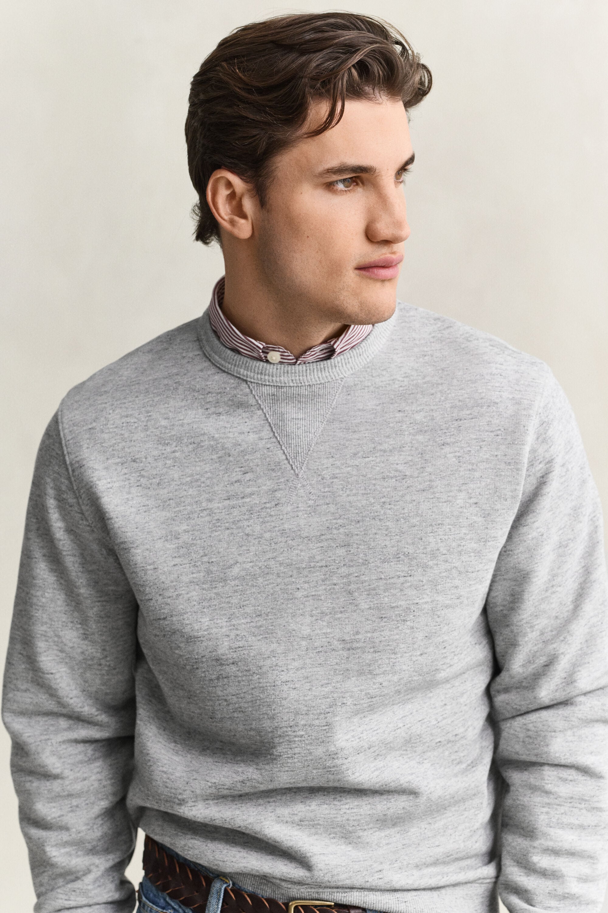 Sweatshirt com decote redondo Heather