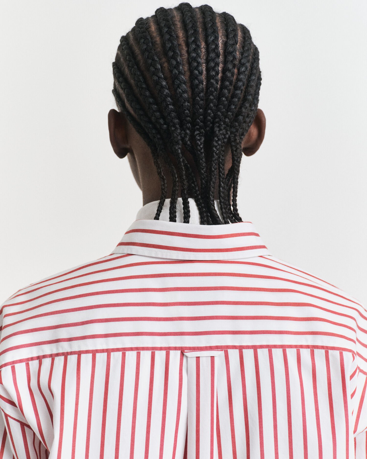 Camisa em popelina às riscas Classic relaxed fit