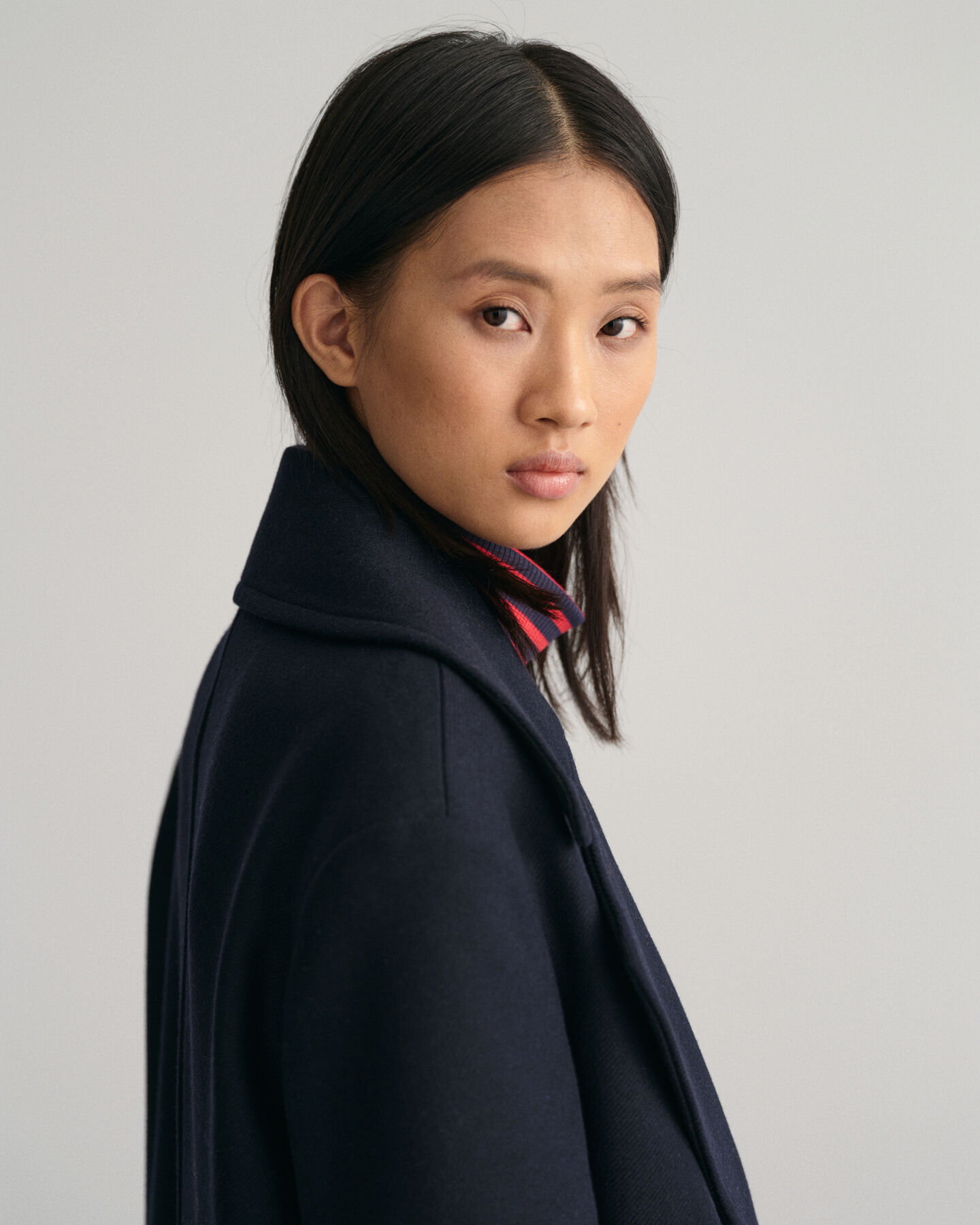 Casaco de marinheiro em mistura de lã