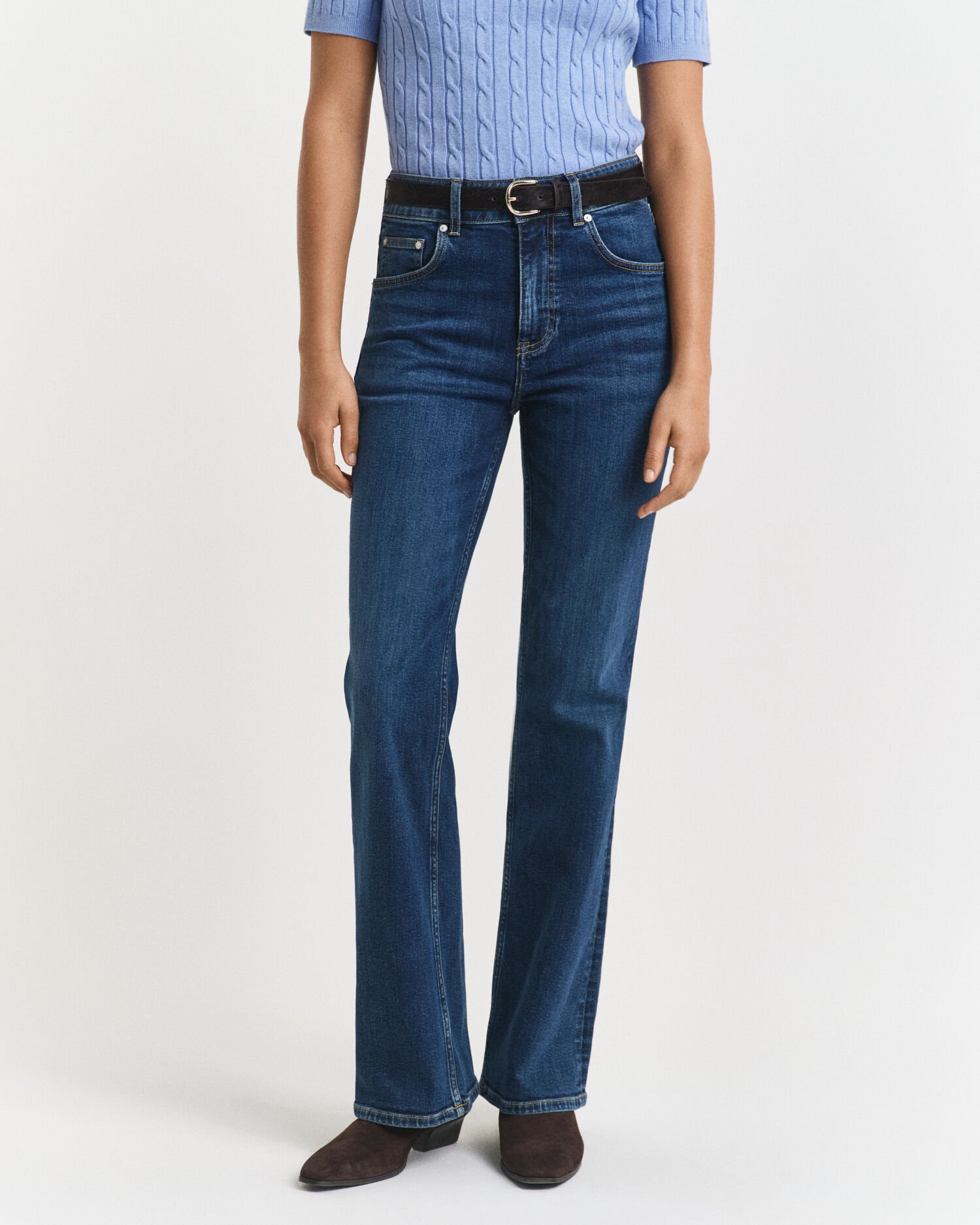 Calças de ganga evasê slim fit