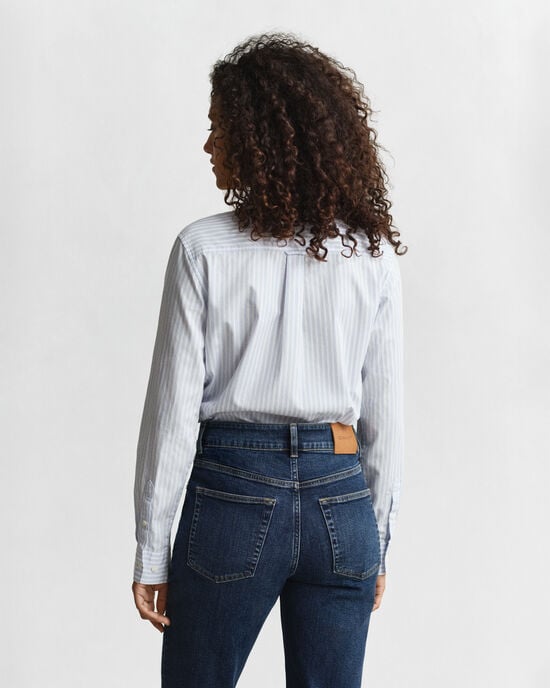 Camisa em popelina às riscas Classic regular fit