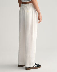 Cal&ccedil;as de linho com perna larga e pregas Teen Girls