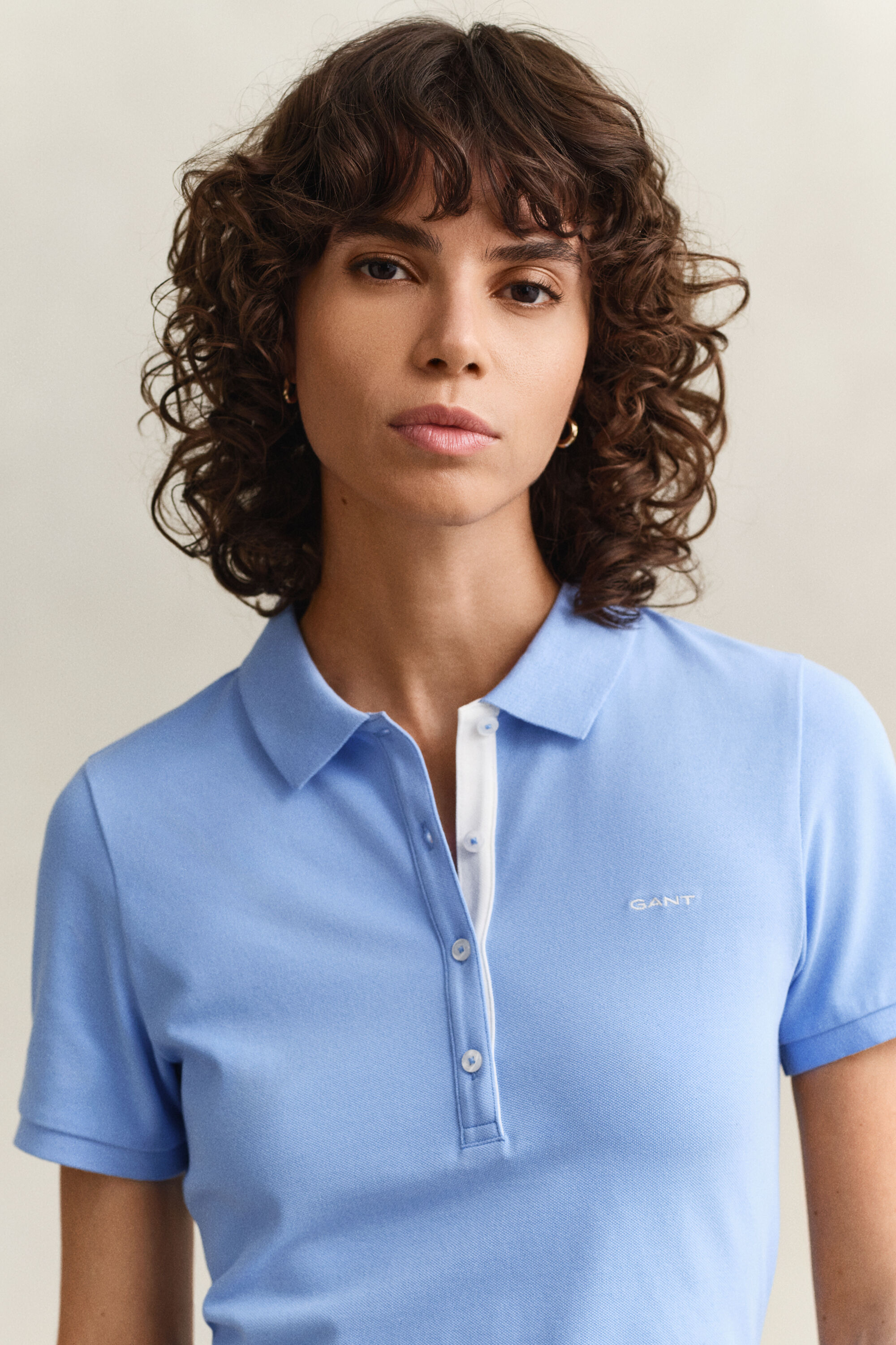 Polo em algodão piqué contrastante