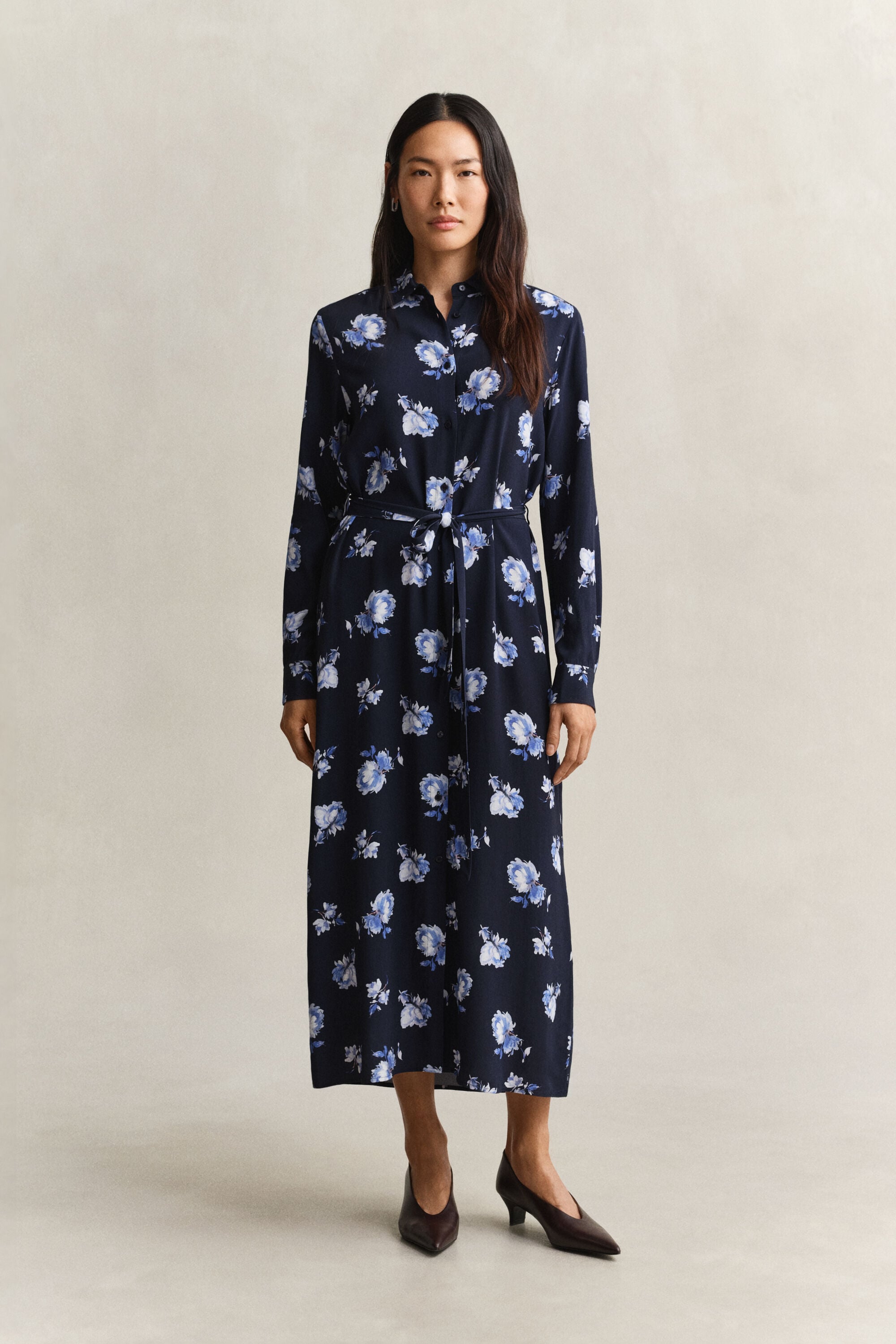 Vestido-camisa com estampado Floral