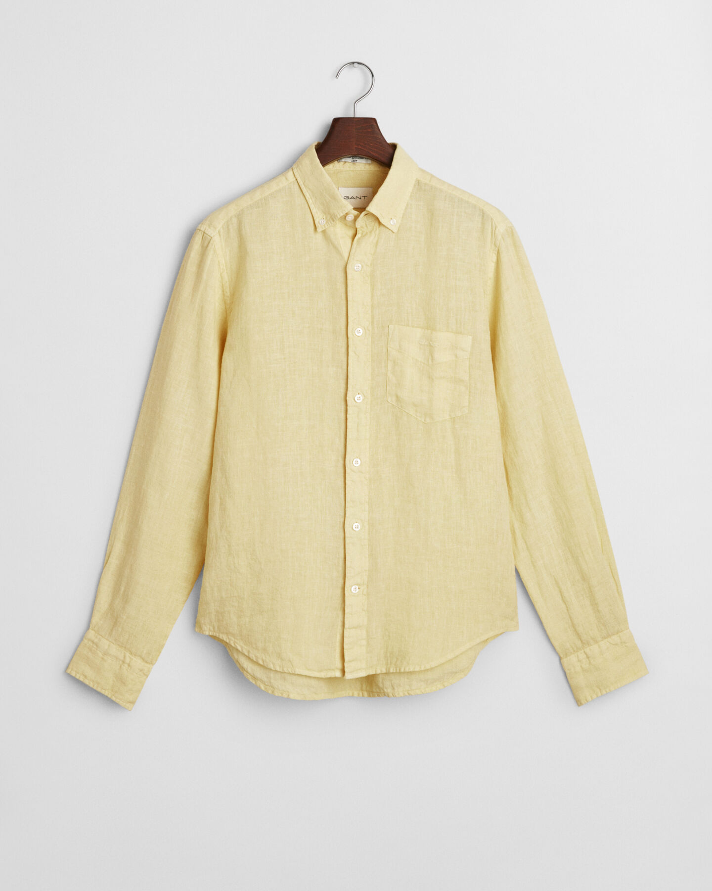 Camisa de linho tingida regular fit