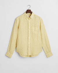 Camisa de linho tingida regular fit