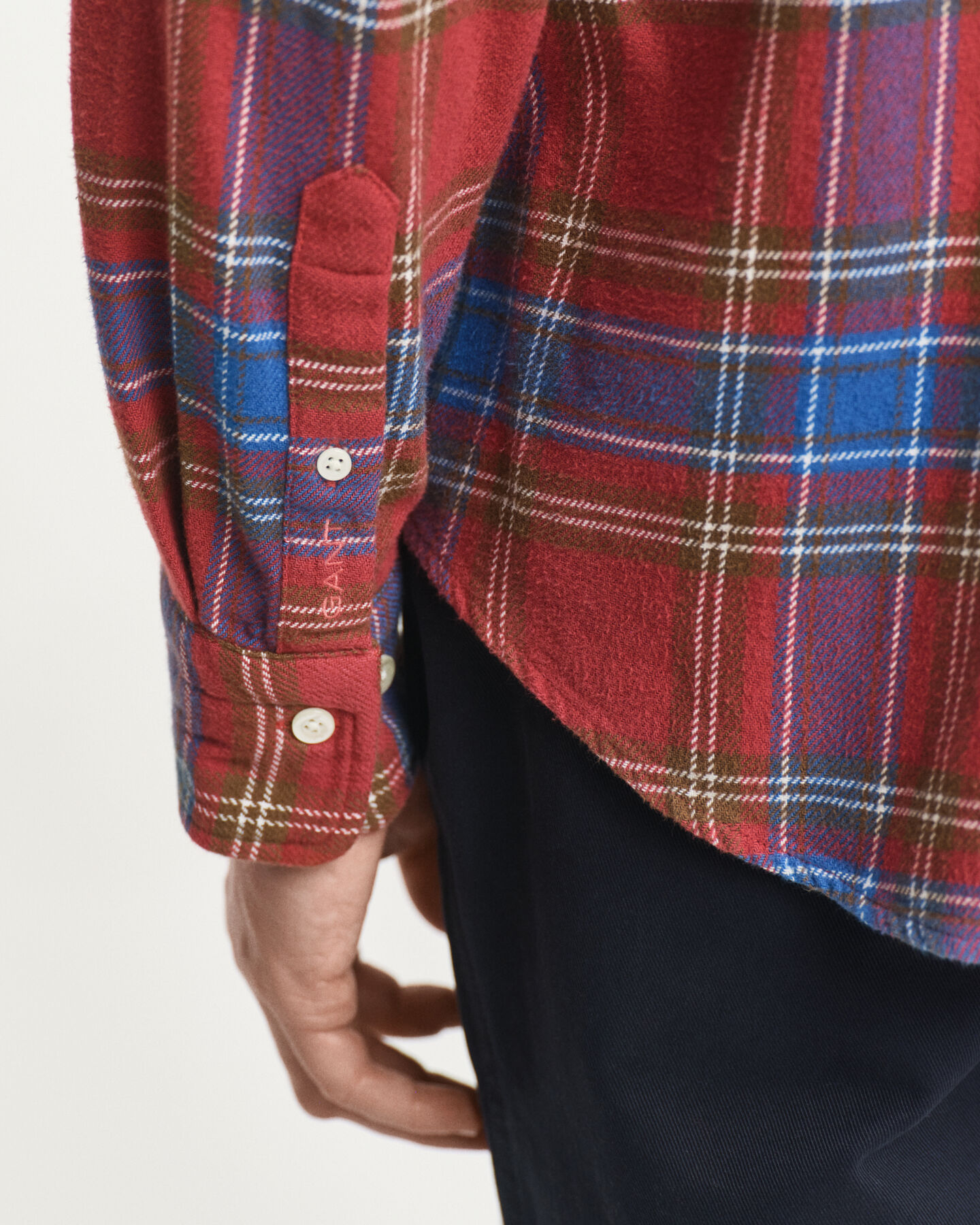 Camisa de sarja com padrão axadrezado relaxed fit