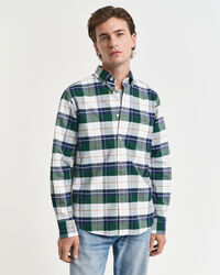 Camisa Oxford clássica com padrão de xadrez regular fit