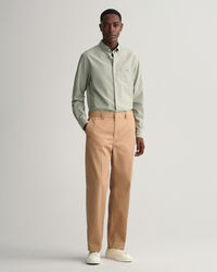 Camisa de linho e algod&atilde;o regular fit