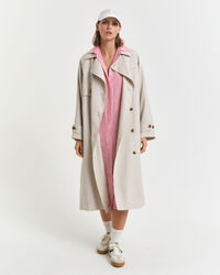 Vestido-camisa de manga curta em linho