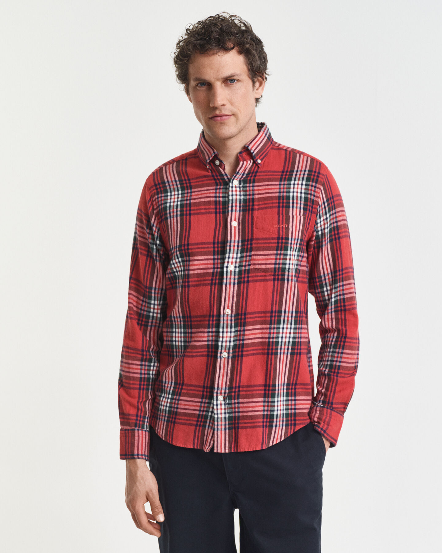 Camisa em flanela Windblown com padrão de xadrez regular fit