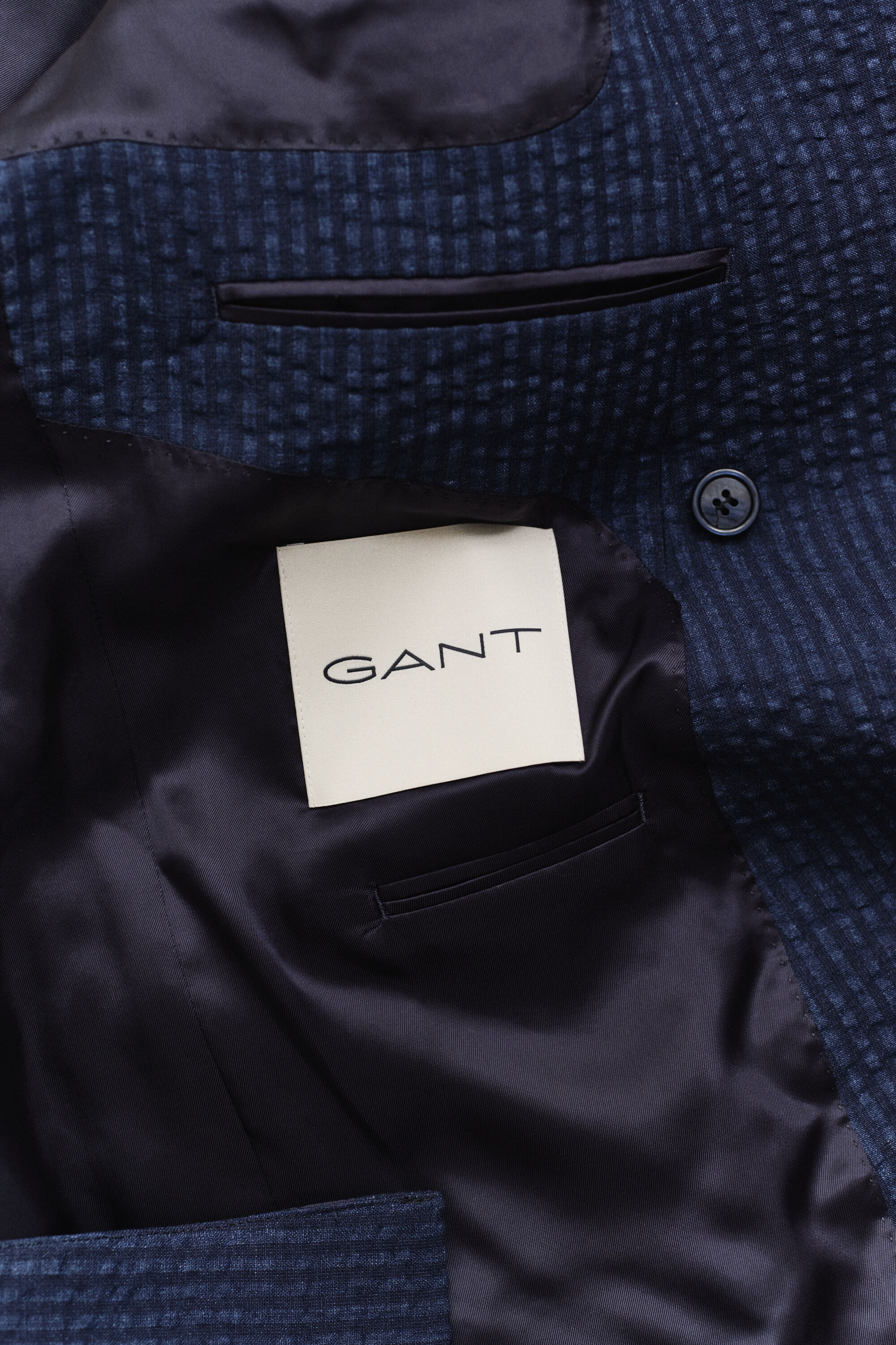 Casaco de fato Seersucker Indigo