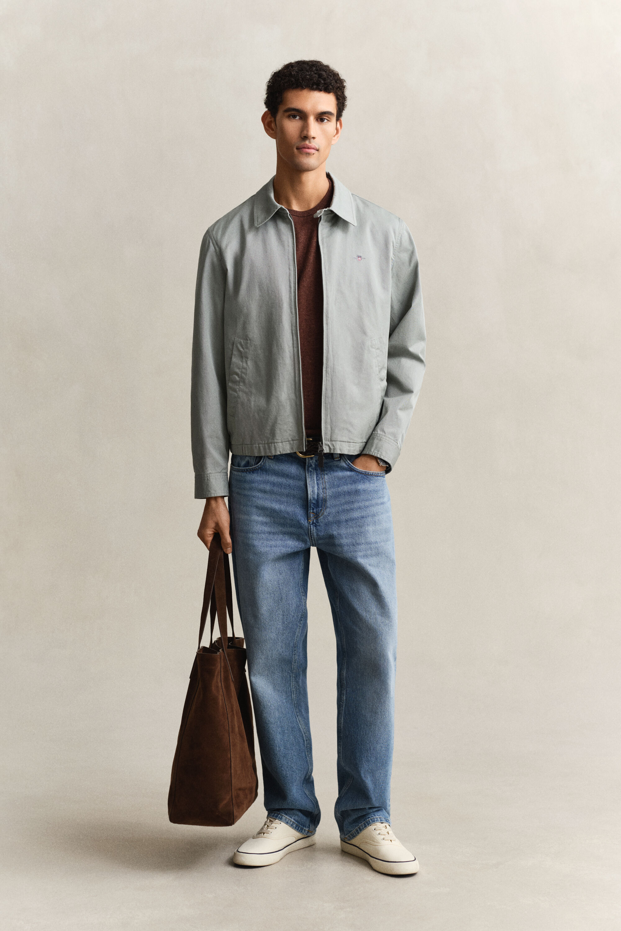 Casaco Windcheater em algodão