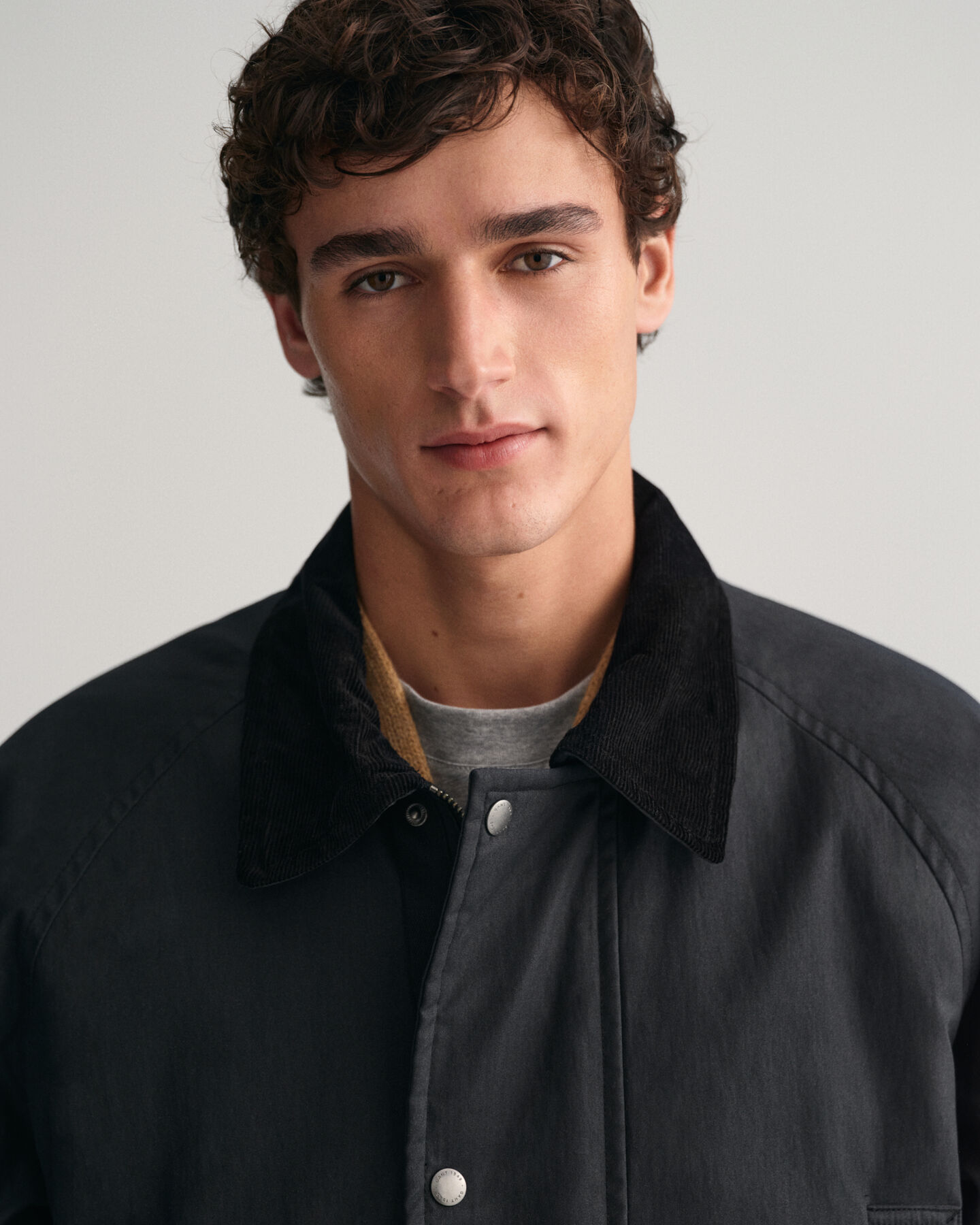 Blusão em algodão com acabamento encerado