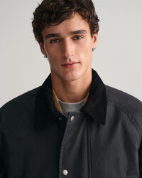 Blusão em algodão com acabamento encerado