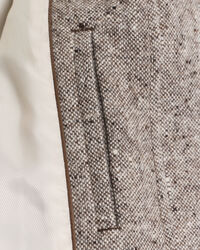 Casaco em lã com colarinho Contrast