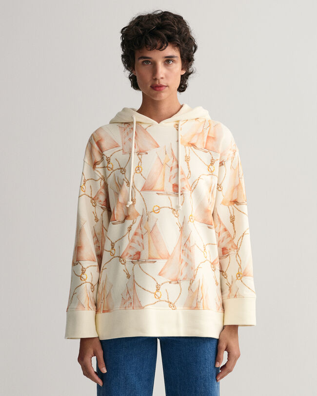 Sweatshirt com capuz e estampado Sailing