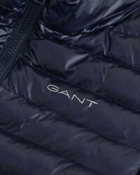 Blusão de penas acolchoado leve e brilhante Kids