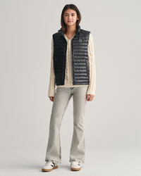 Colete de penas acolchoado leve e brilhante Teens