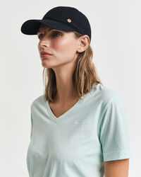 T-shirt com decote em V Sunfaded