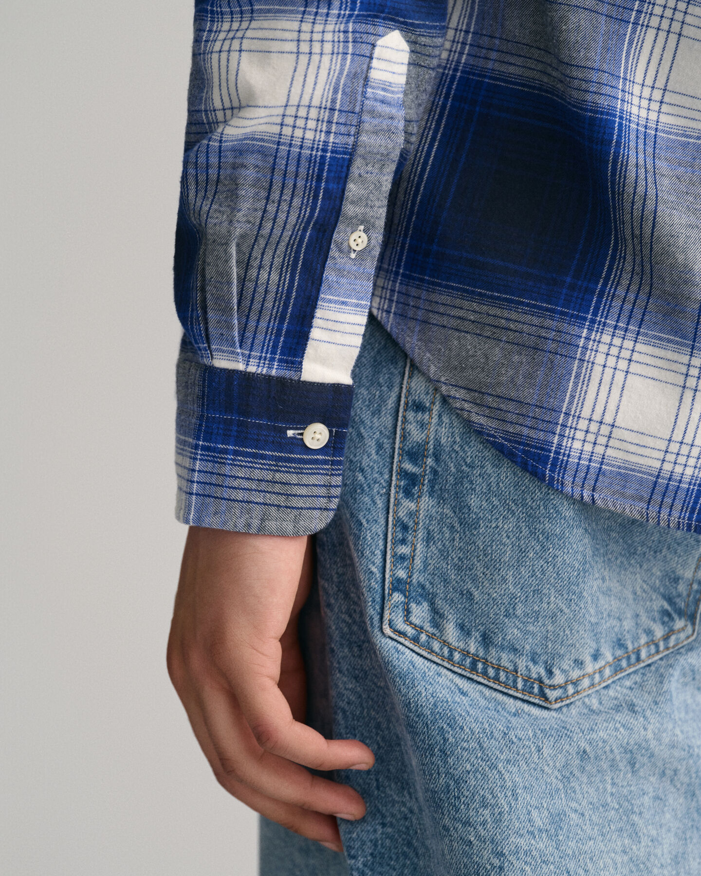 Camisa de flanela com padrão de xadrez Shadow regular fit