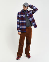 Camisola de gola alta em lã e algodão