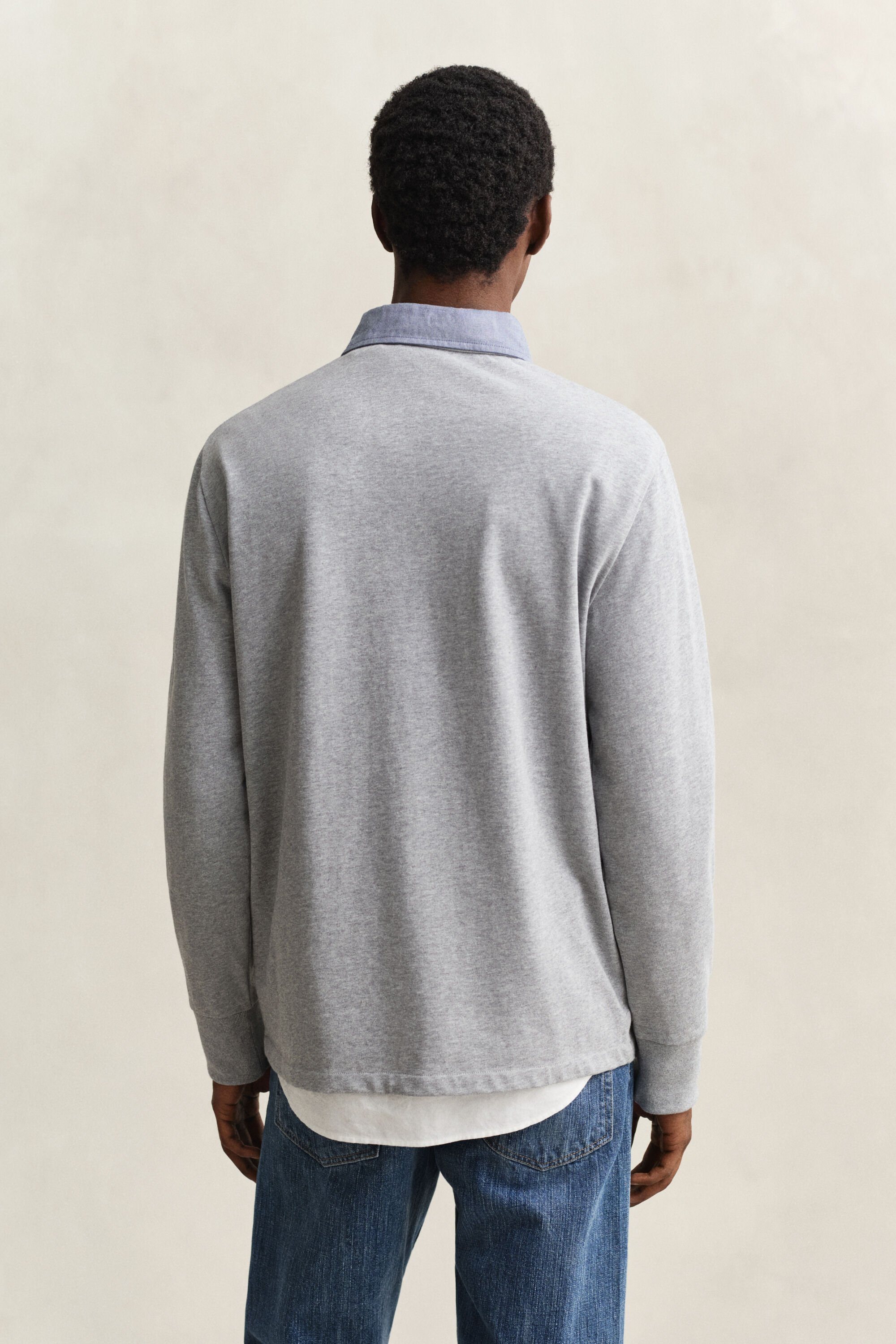 Heavy Rugger com colarinho em chambray