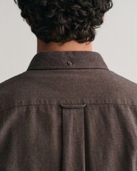 Camisa de flanela com padrão espinha de peixe regular fit