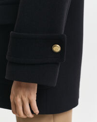 Casaco de marinheiro de comprimento médio em lã