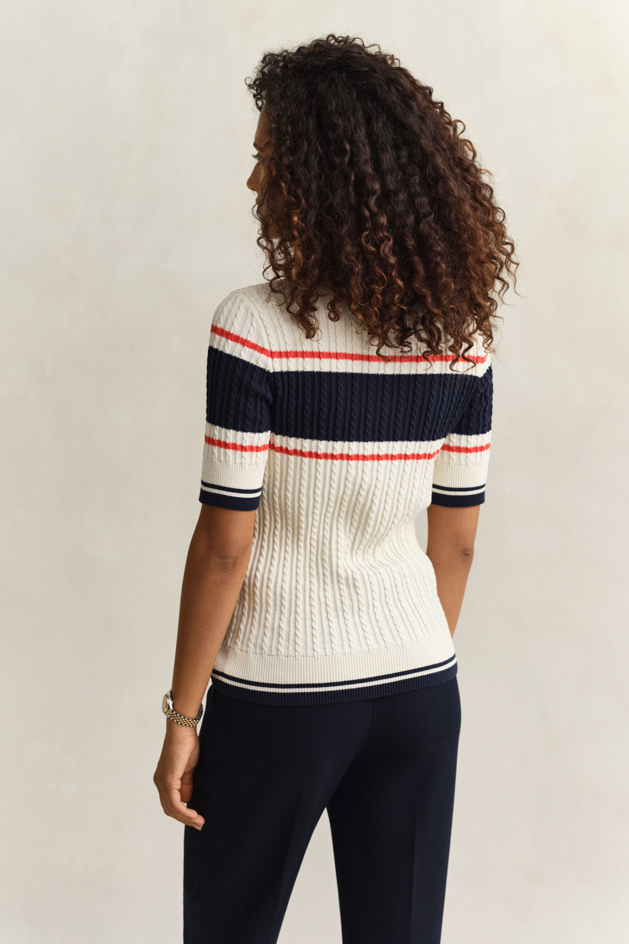 Rugger de manga curta em algodão