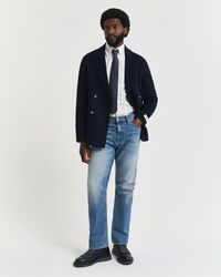 Camisa Oxford clássica às riscas regular fit