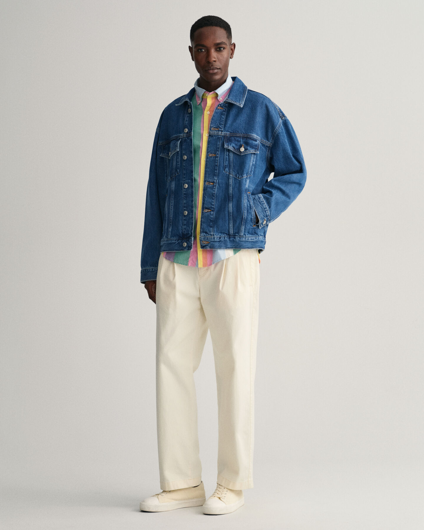 Camisa Oxford &agrave;s riscas regular fit